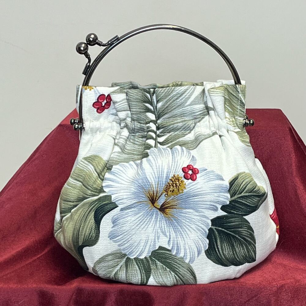 Abba Hawaiian Woven Cotton Handled Clutch Made in Hawaii Purse